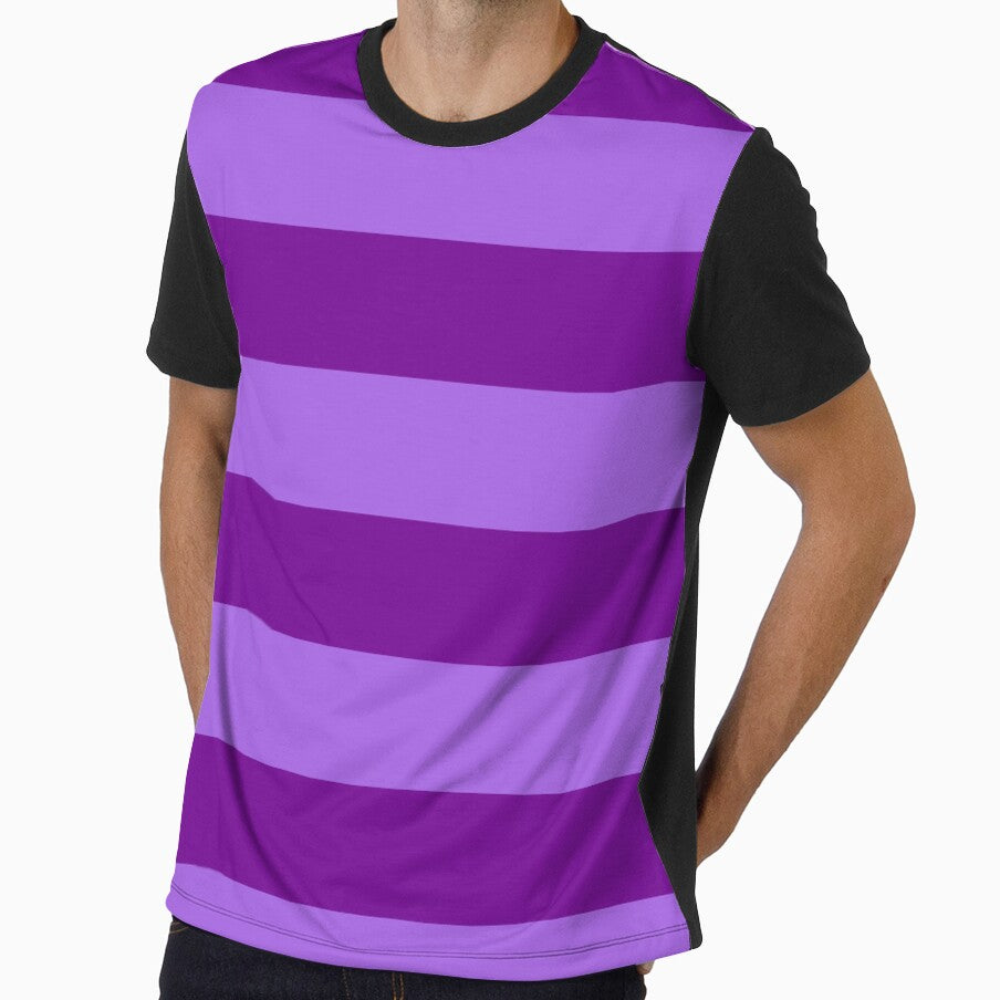 Large Lilac and Violet Purple Stripes | Horizontal Stripes by SimplyStripes