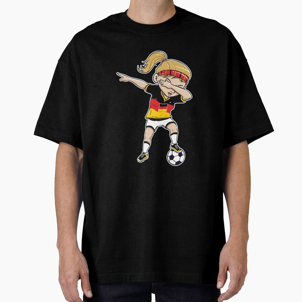 Dabbing Soccer Player Funny Germany Fan graphic girl by Pummli