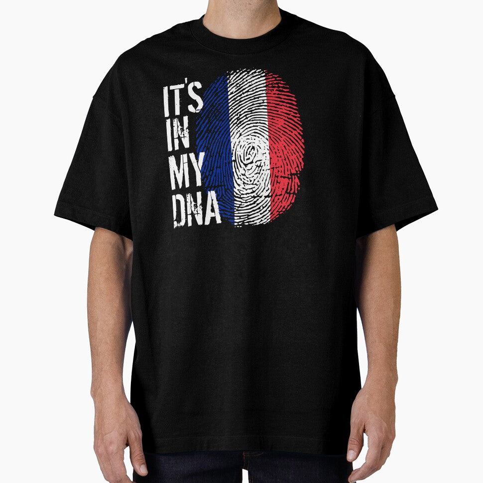 France Flag Fingerprint - It's in my DNA French by PartyShirts1