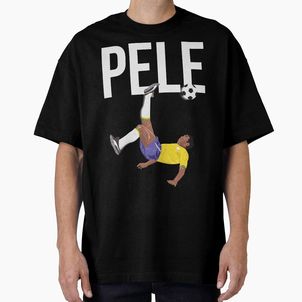 Bicycle Kick - Pele - SOCCER FOOTBALL - BRAZIL - WHITE TEXT by AMGraphicStudio