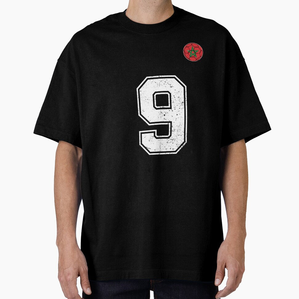 Morocco Soccer Number 9 Vintage Sports Fan by OliviaHayesArt