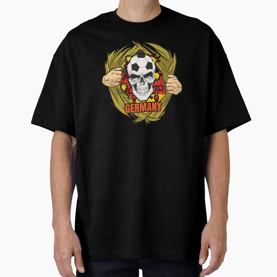 Germany Soccer German Soccer Player Flag Skull by anziehend
