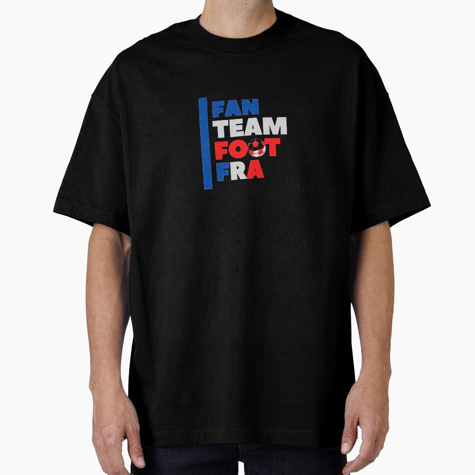 Football T-shirt, Fan Team Foot FRA football supporter blue white red by jimagine