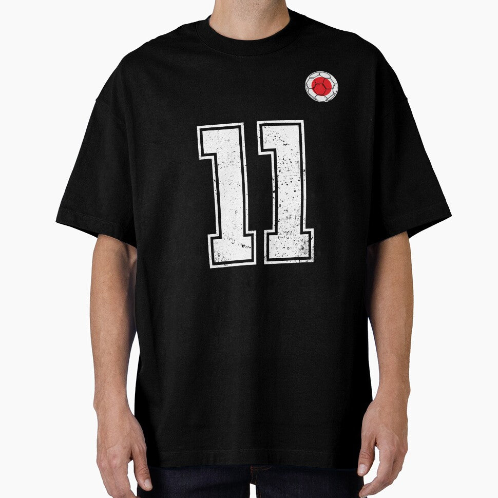 Japan Soccer Number 11 Vintage Sports Fan by LiviuGligoros