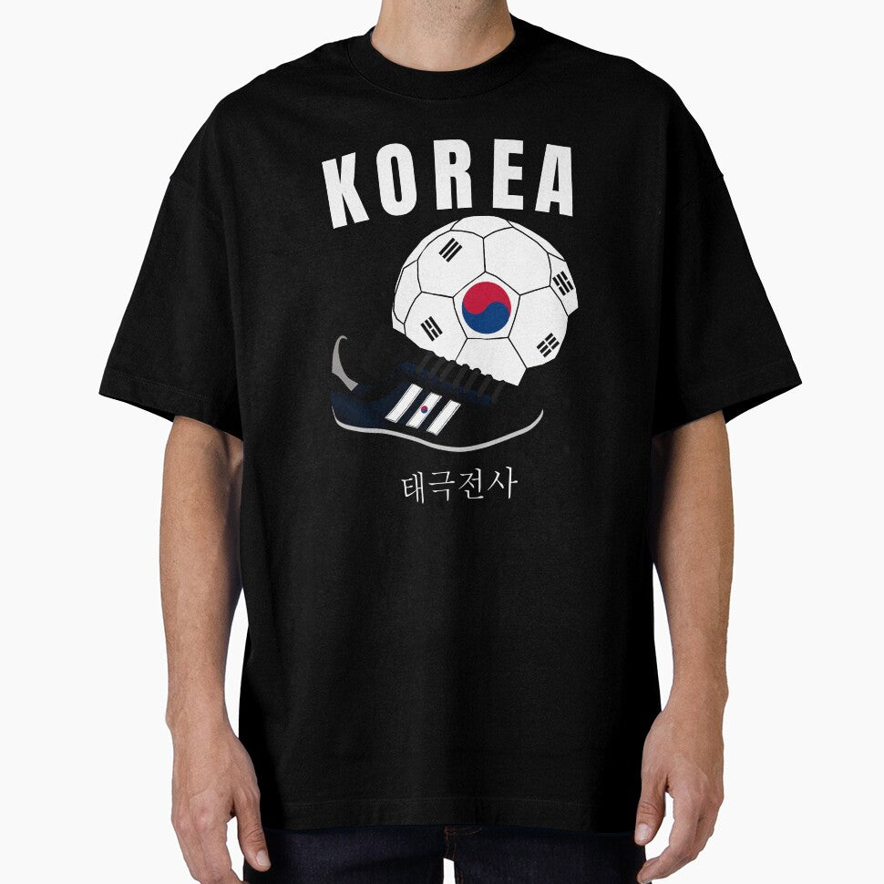 Soccer Boot Ball Taeguk South Korea Flag Football Men Women T-Shirt by BCNDesign