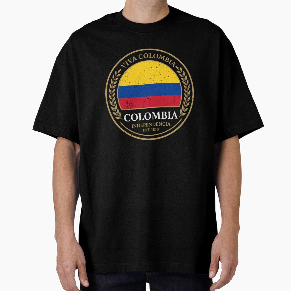 Viva Colombia Independencia 1810 Heritage Crest by crouchingpixel