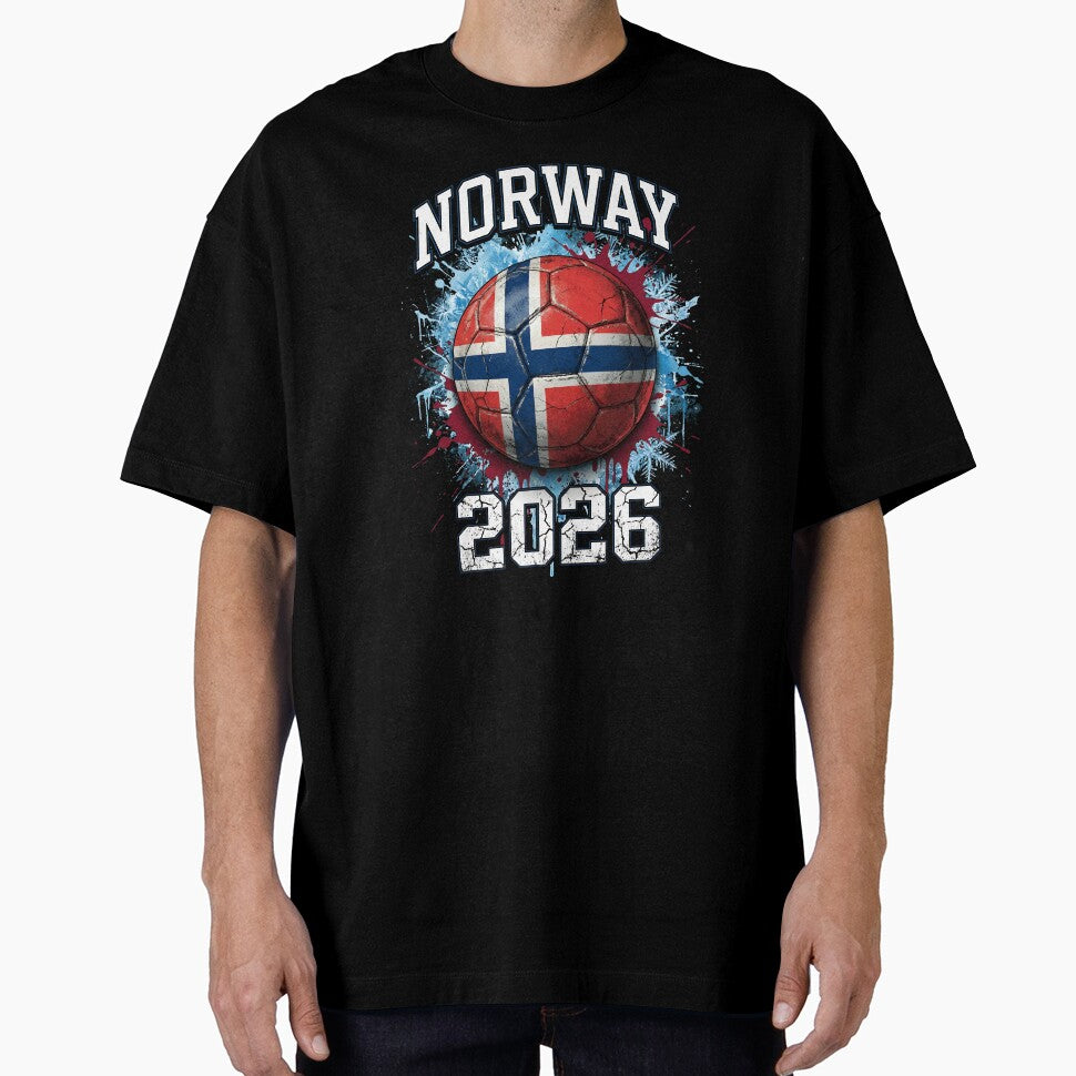 Norway 2026 Soccer - Paint Splash Flag Ball by Imaginationbeyond