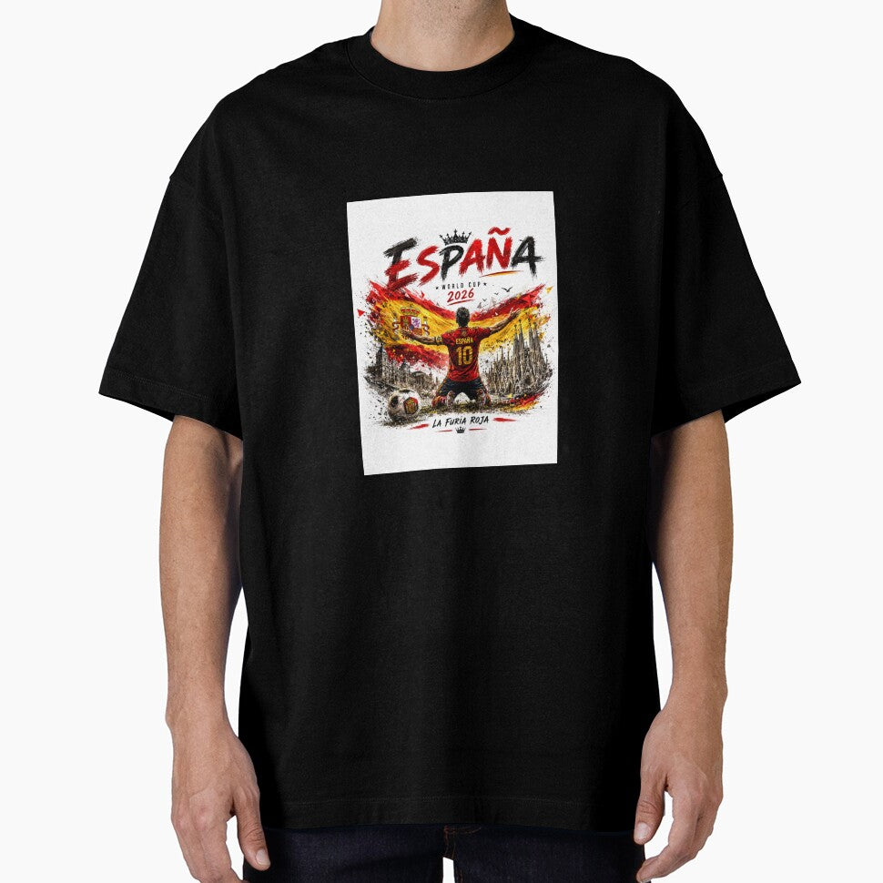 Spain World Cup 2026 La Furia Roja Football Fan Graphic | Spanish Soccer T-Shirt by allin14fun