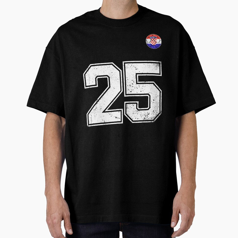 Croatia Soccer Number 25 Vintage Sports Fan by KristenosNehk