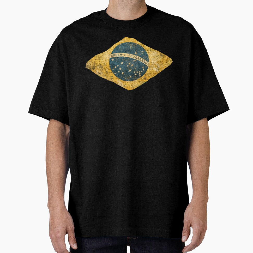 Vintage Brazil Flag Soccer Fan Design by Junior-Design