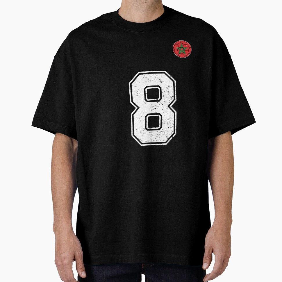 Morocco Soccer Number 8 Vintage Sports Fan by OliviaHayesArt