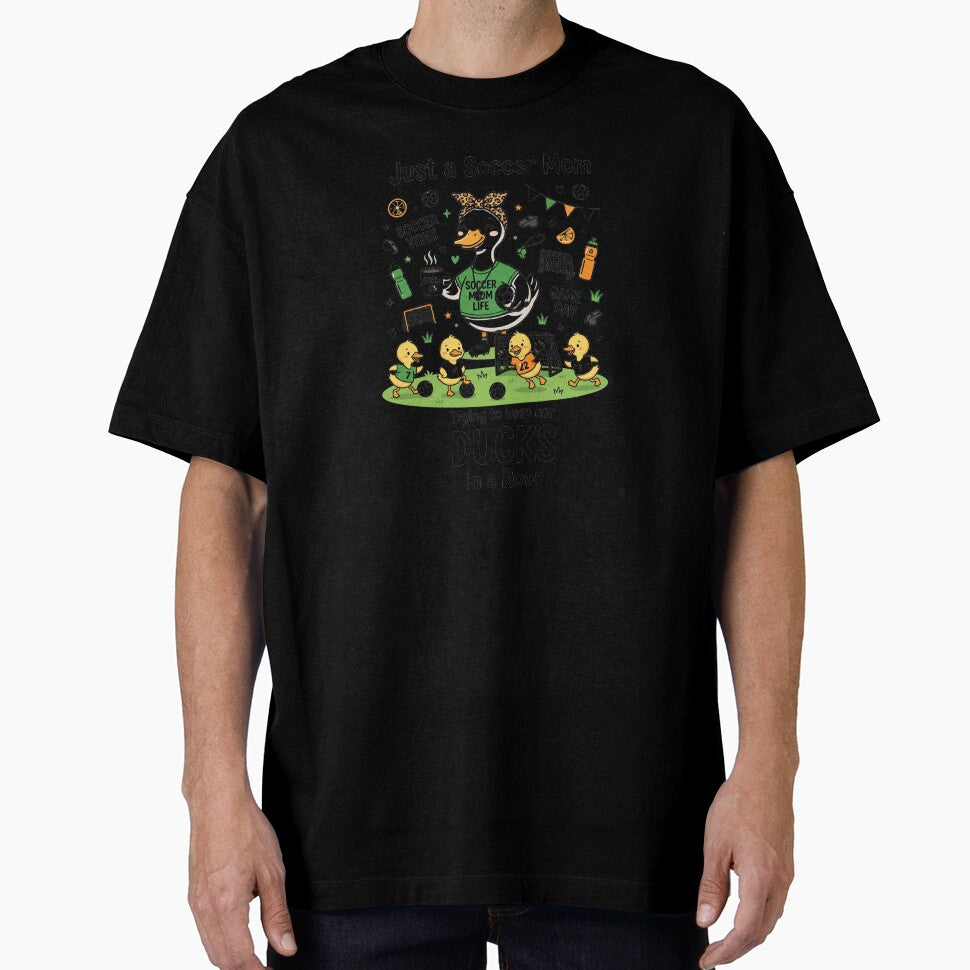 Just a Soccer Mom Trying to Keep Her Ducks in a Row Cute Game Day Duck Design by Winarrts