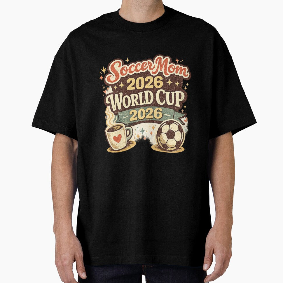 Soccer Mom World Cup 2026 – Retro Coffee & Soccer Fan T-Shirt by ArthUpscale