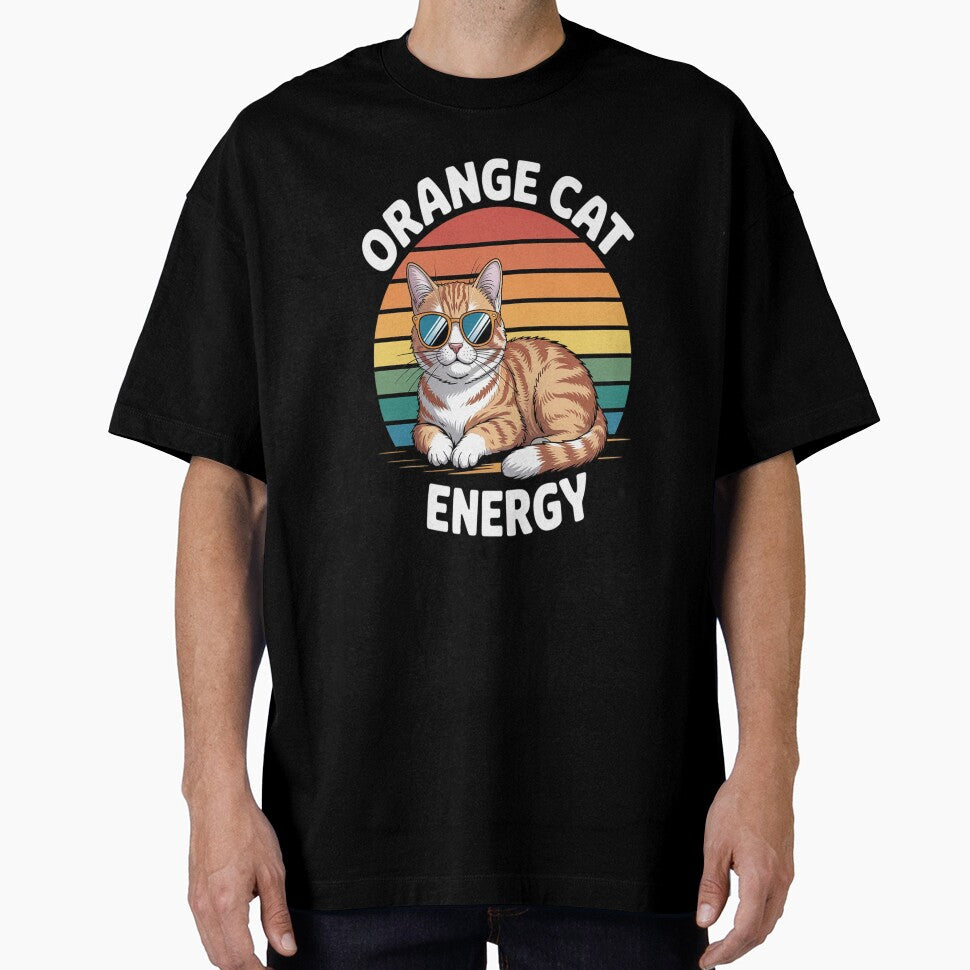 Orange Cat Energy Tabby Cat Men Women Kids by KonopikaaArt