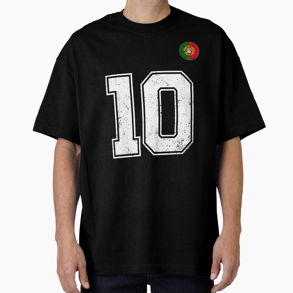 Portugal Soccer Number 10 Vintage Sports Fan by OliviaHayesArt