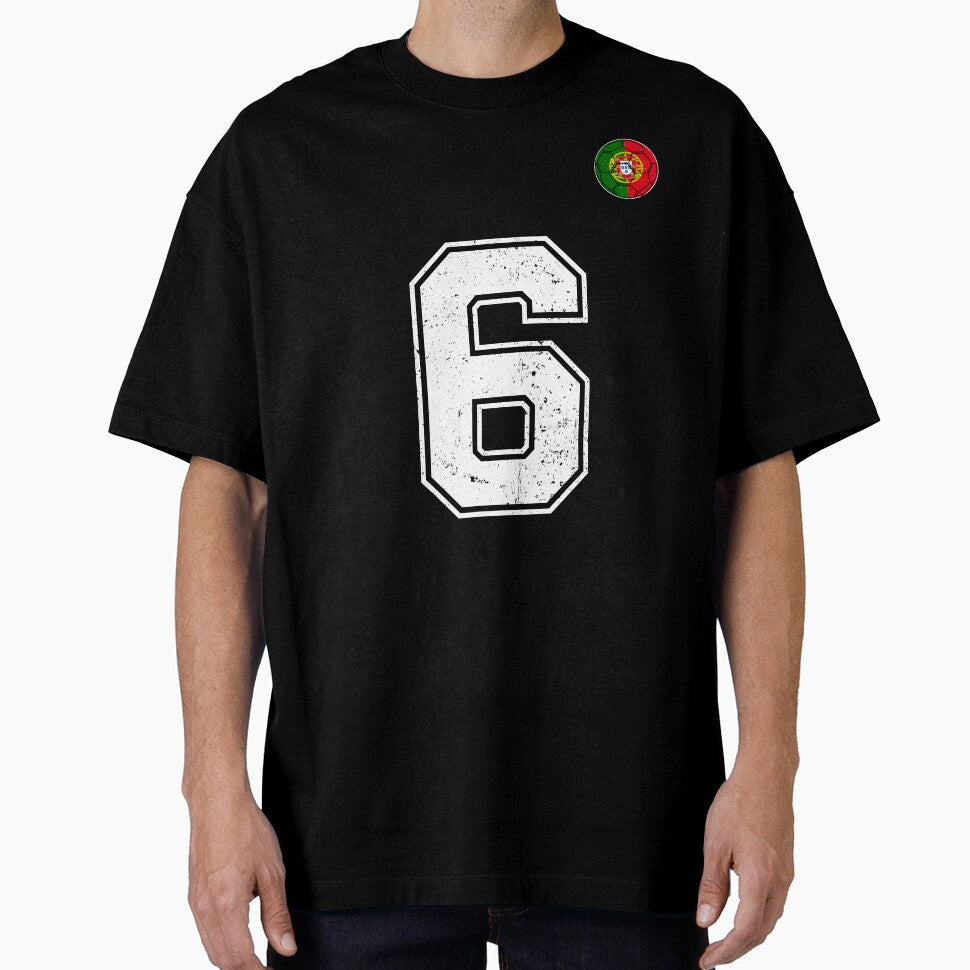 Portugal Soccer Number 6 Vintage Sports Fan by OliviaHayesArt