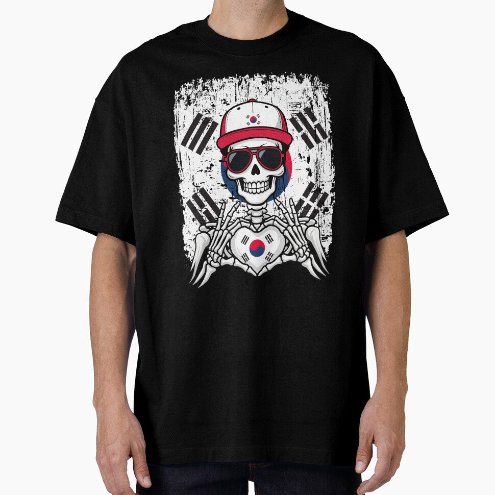 South Korea  Pride Skeleton Art Tee by Colorful Designs