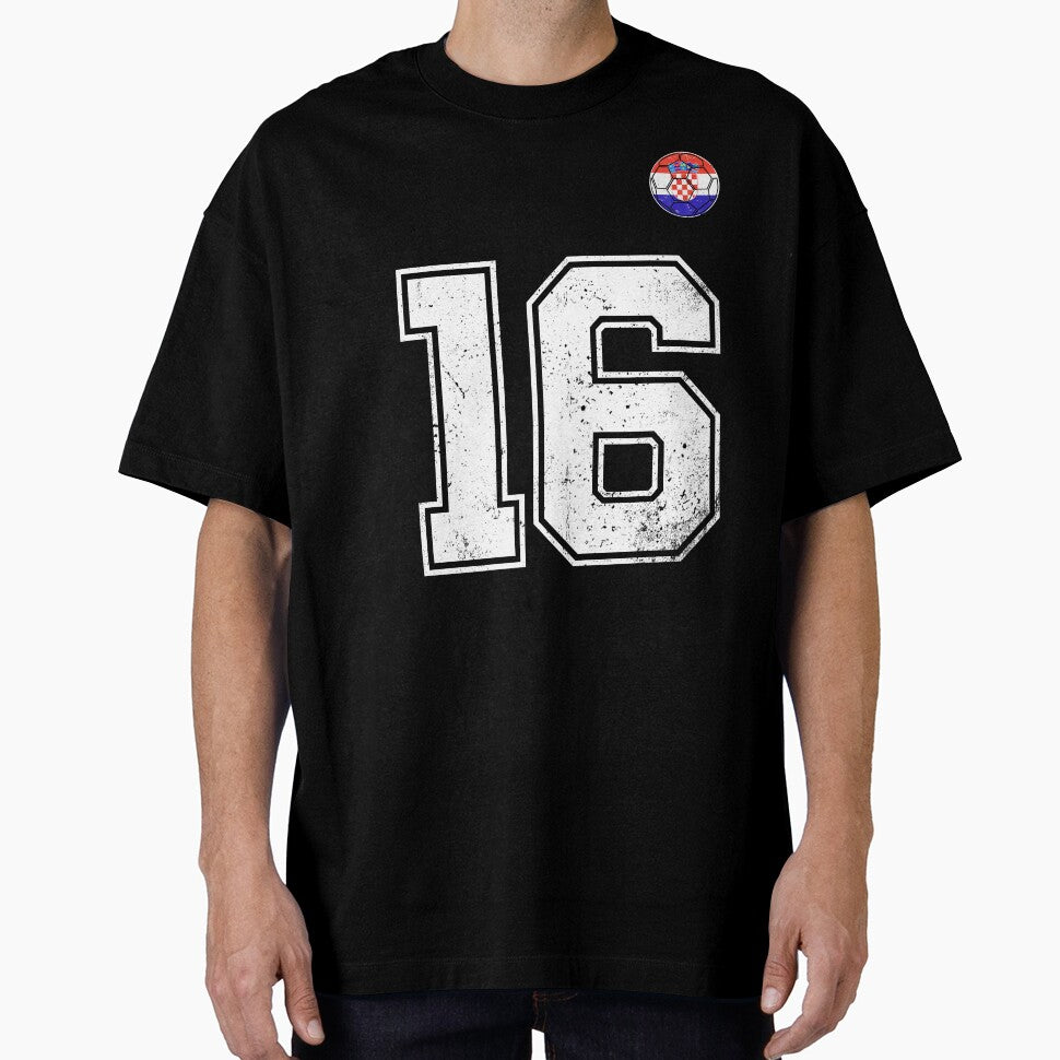 Croatia Soccer Number 16 Vintage Sports Fan by KristenosNehk