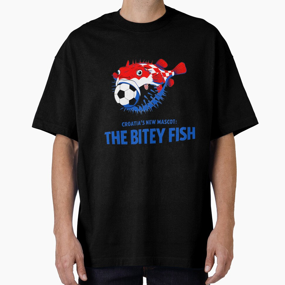Croatia Football Mascot - The Bitey Fish Pufferfish Soccer Design by AnnDesignStudio