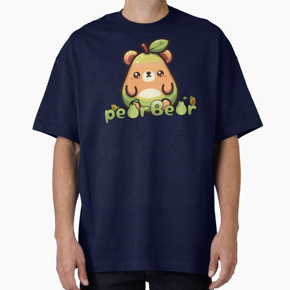 Adorable Pear Bear Punny Design by Sir Meow Meow