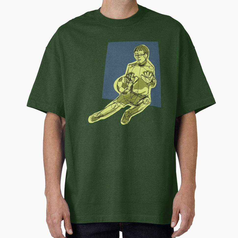 Block Goalkeeper with green background by missmann