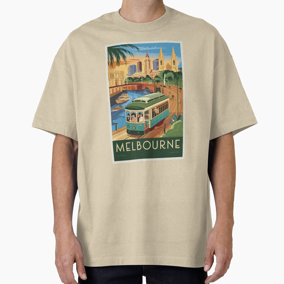 Melbourne Vintage Travel Poster by TravelerRat