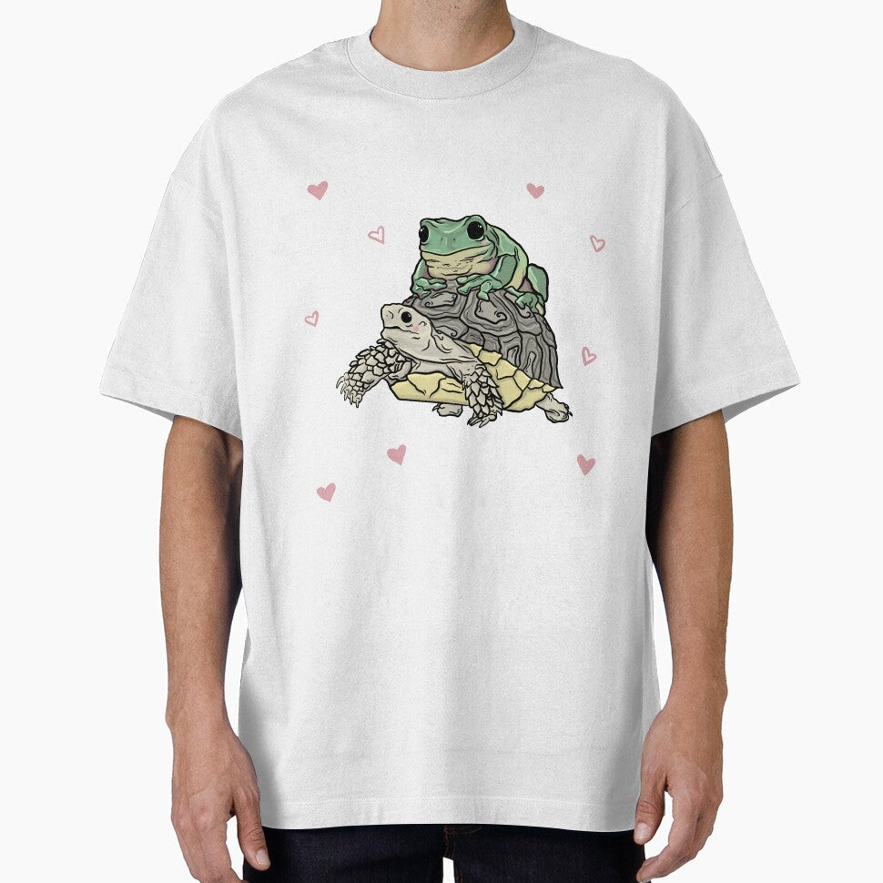 Frog and tortoise by Molloyart
