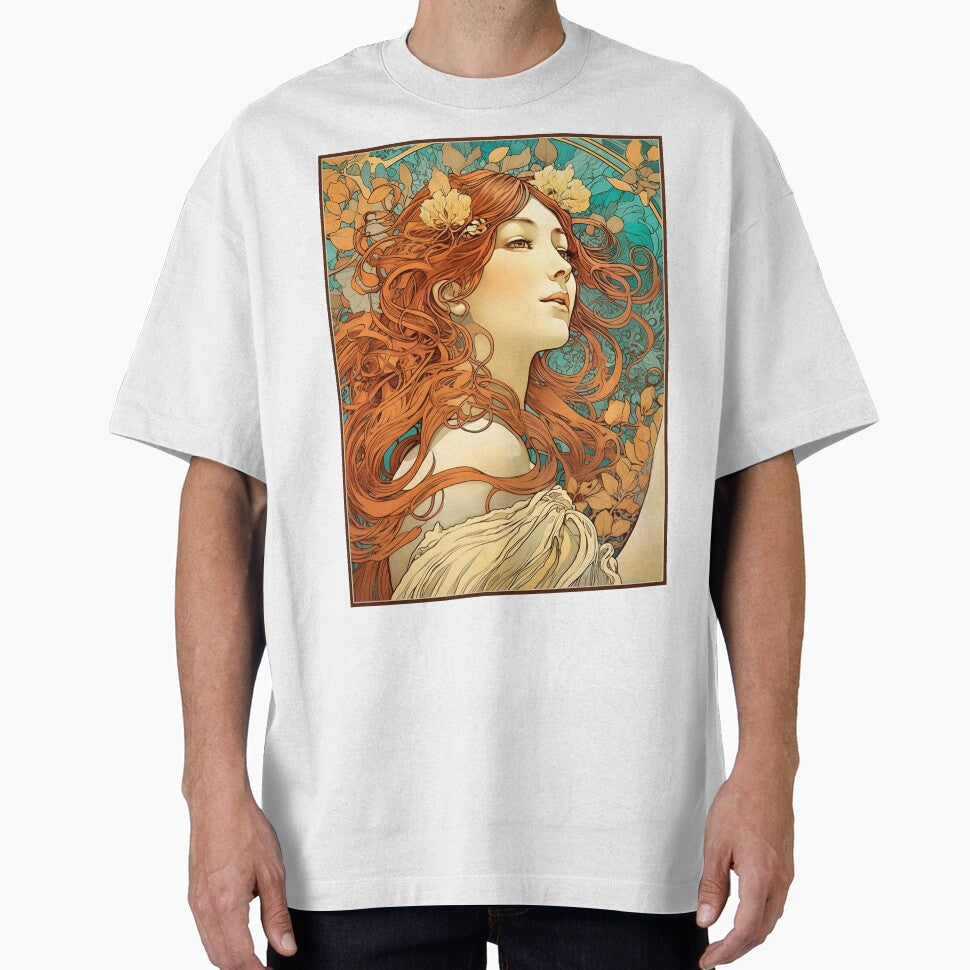 Goddess of Summer Alphonse Mucha Style Illustration by John-NW-Shop