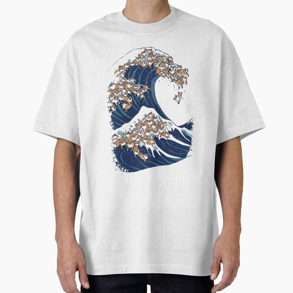 The Great Wave of Shiba Inu by Huebucket
