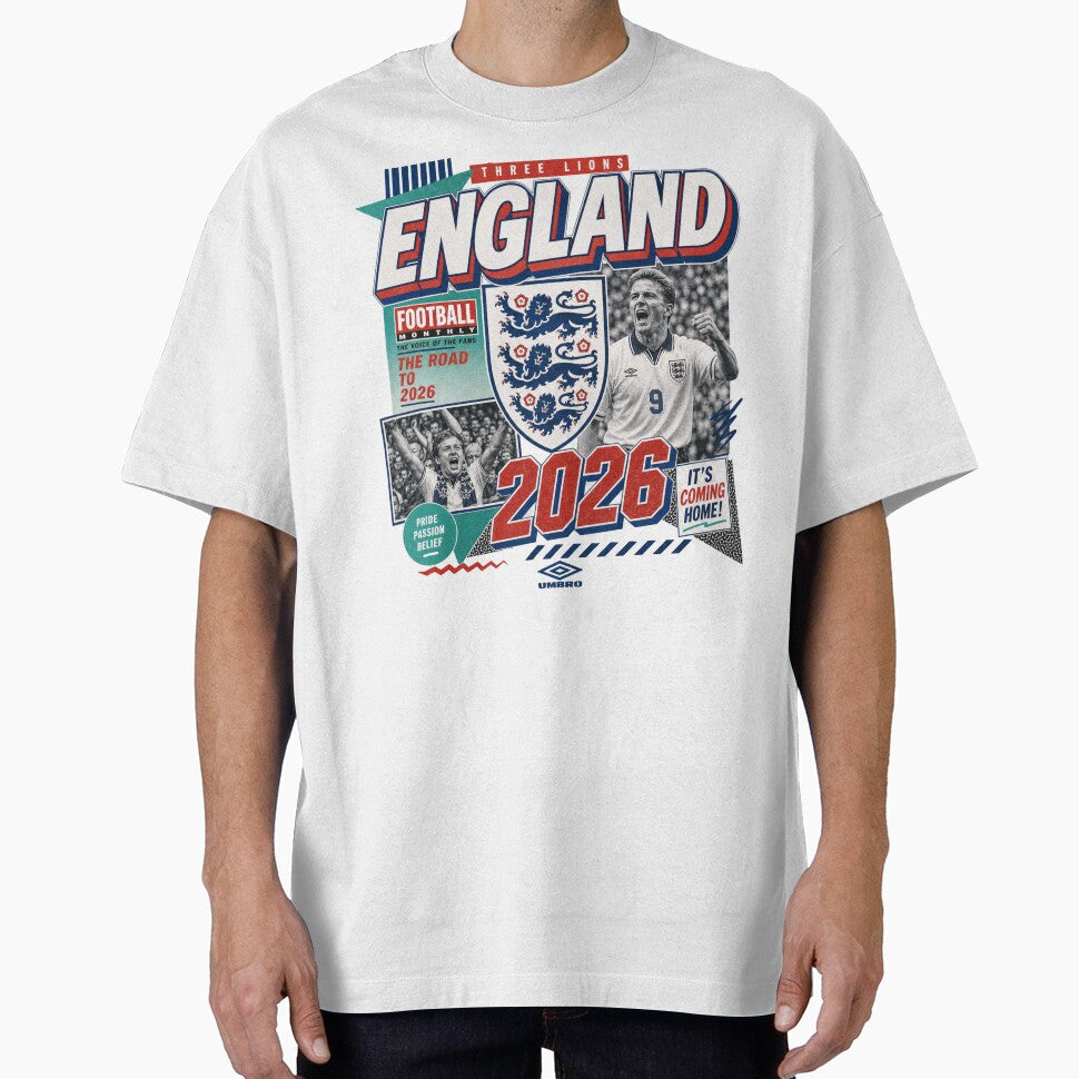 England 2026 Football World Cup Glory | Three Lions Fan Supporter Shirt by rushaib