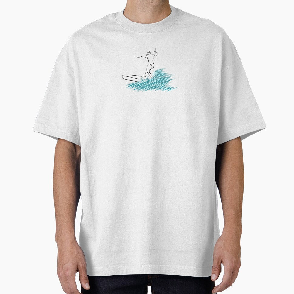 Longboarding surfing woman - minimalist design by Tropical Blood