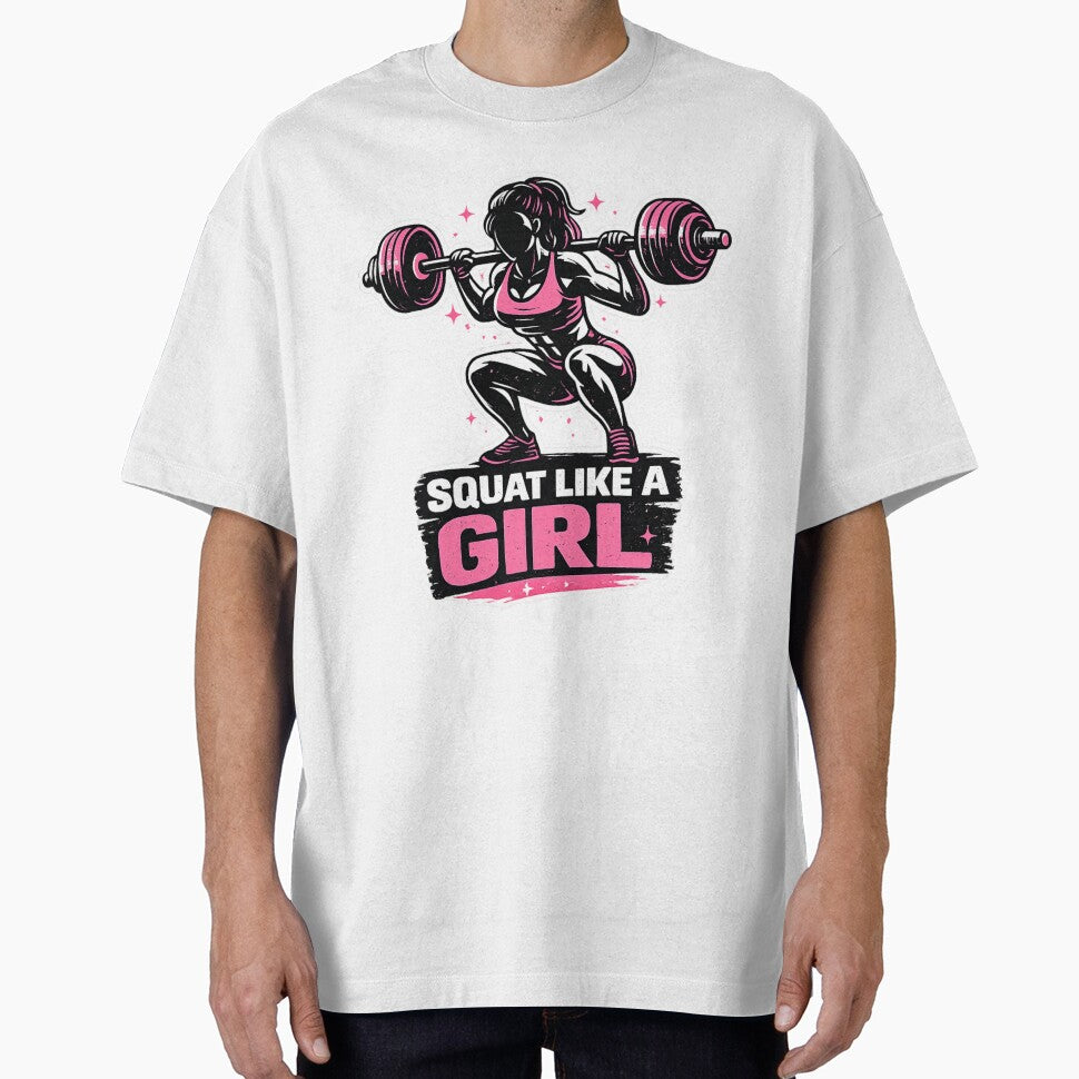 Squat Like a Girl – Women Fitness Motivation Design by Shopchid