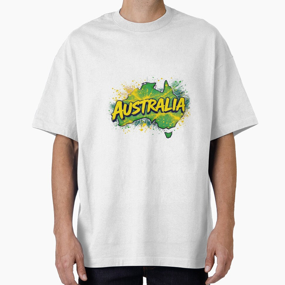 Australia Shattered Energy Football Fan Tee by jackbermess