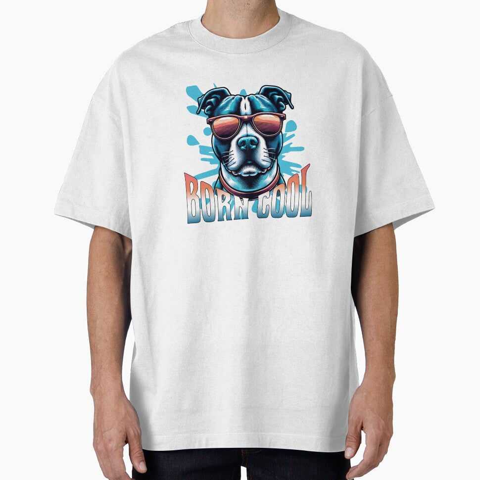 Born Cool Pitbull by Paw Print Tee