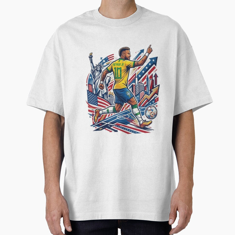 Neymar World Cup 2026 USA Brazil Football Legend T-Shirt Design by Dowidi