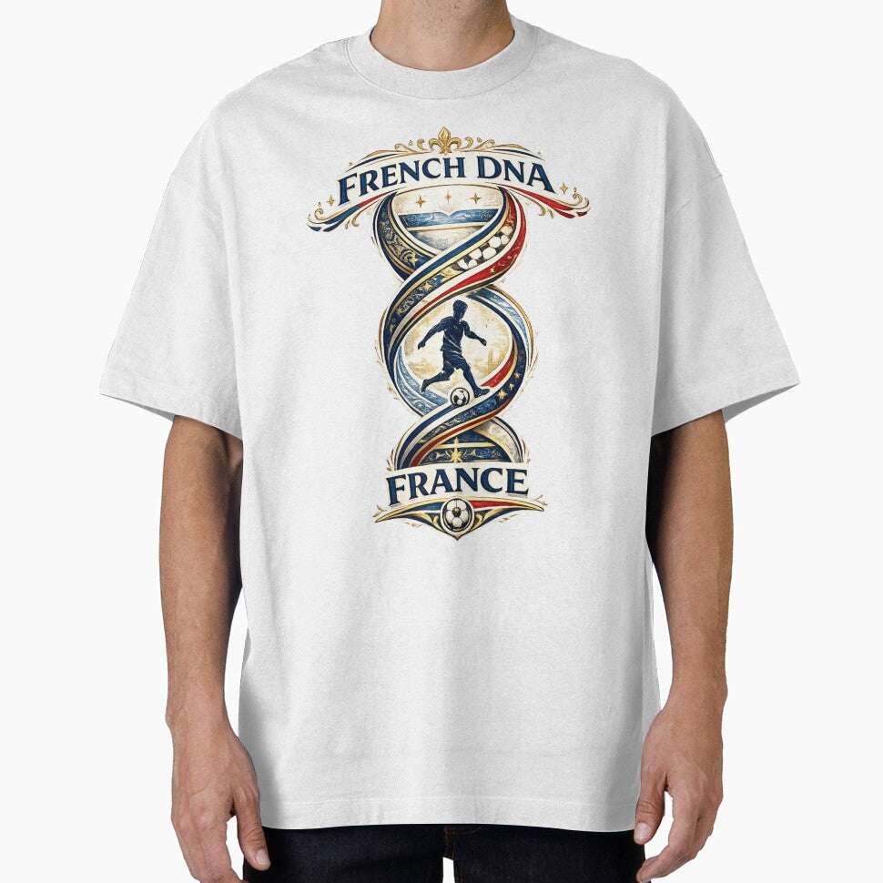 Football  French DNA T-Shirt | France Soccer Fan Design by Atlas Ink Lab
