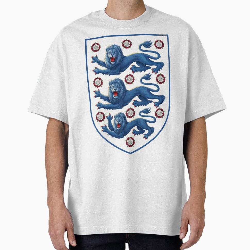 England Blue Lions & Roses Football Fan Heraldry by jimmy-digital