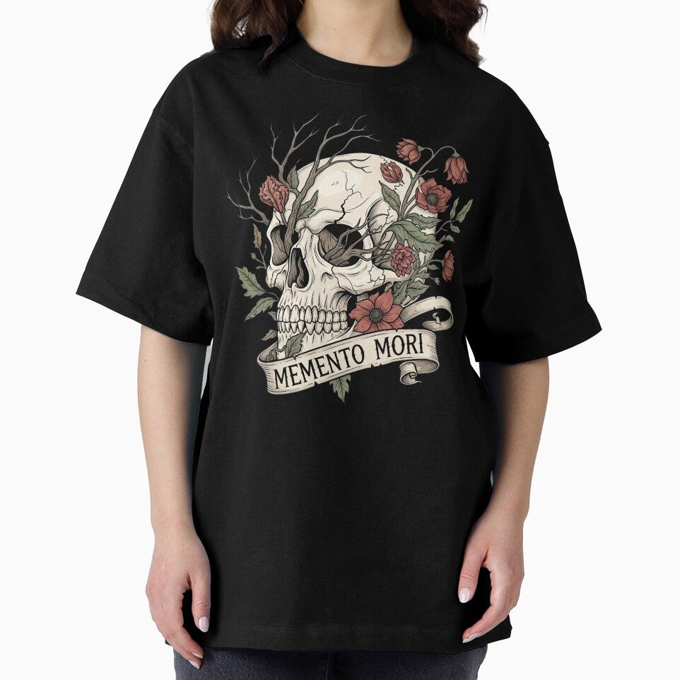 Memento Mori Skull and Dead Leaves by nuel-art