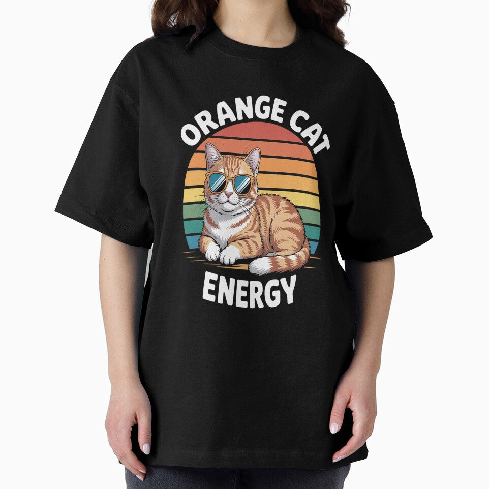 Orange Cat Energy Tabby Cat Men Women Kids by KonopikaaArt