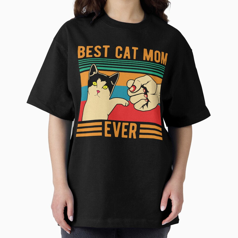 Best Cat Mom Ever Retro Vintage Cat Lover T-shirt by kdllama