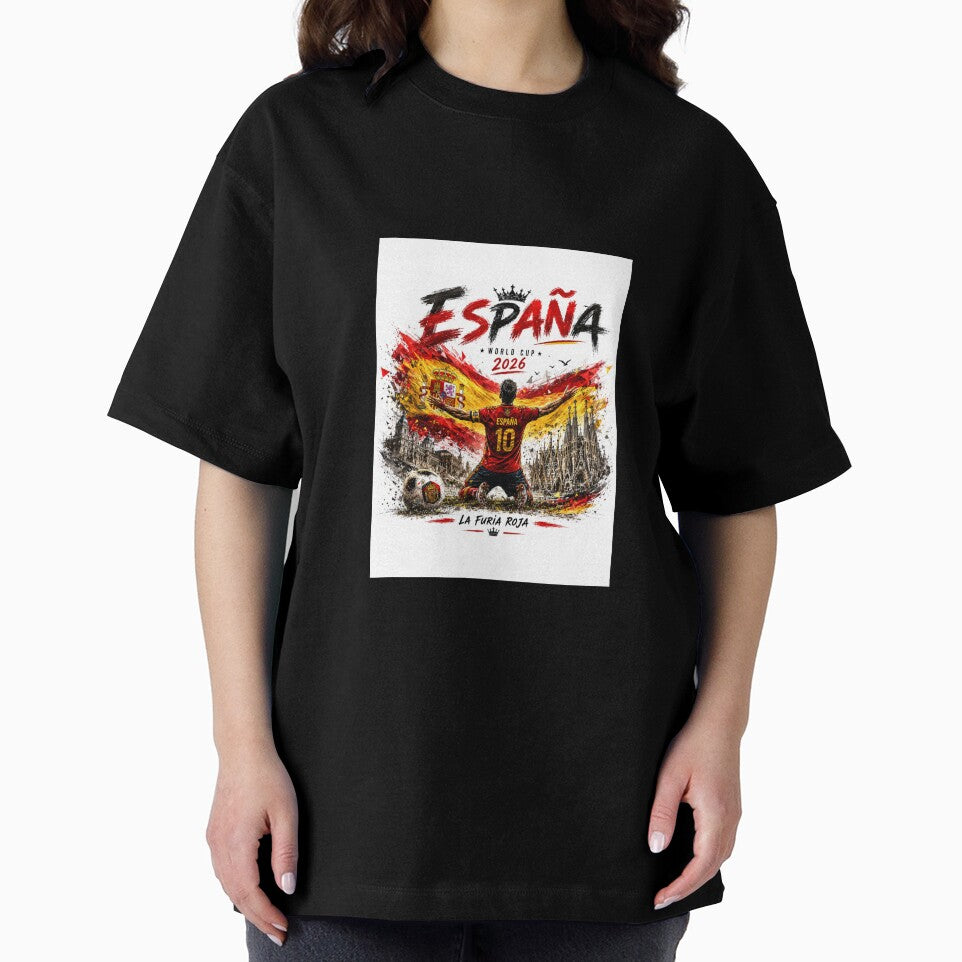 Spain World Cup 2026 La Furia Roja Football Fan Graphic | Spanish Soccer T-Shirt by allin14fun