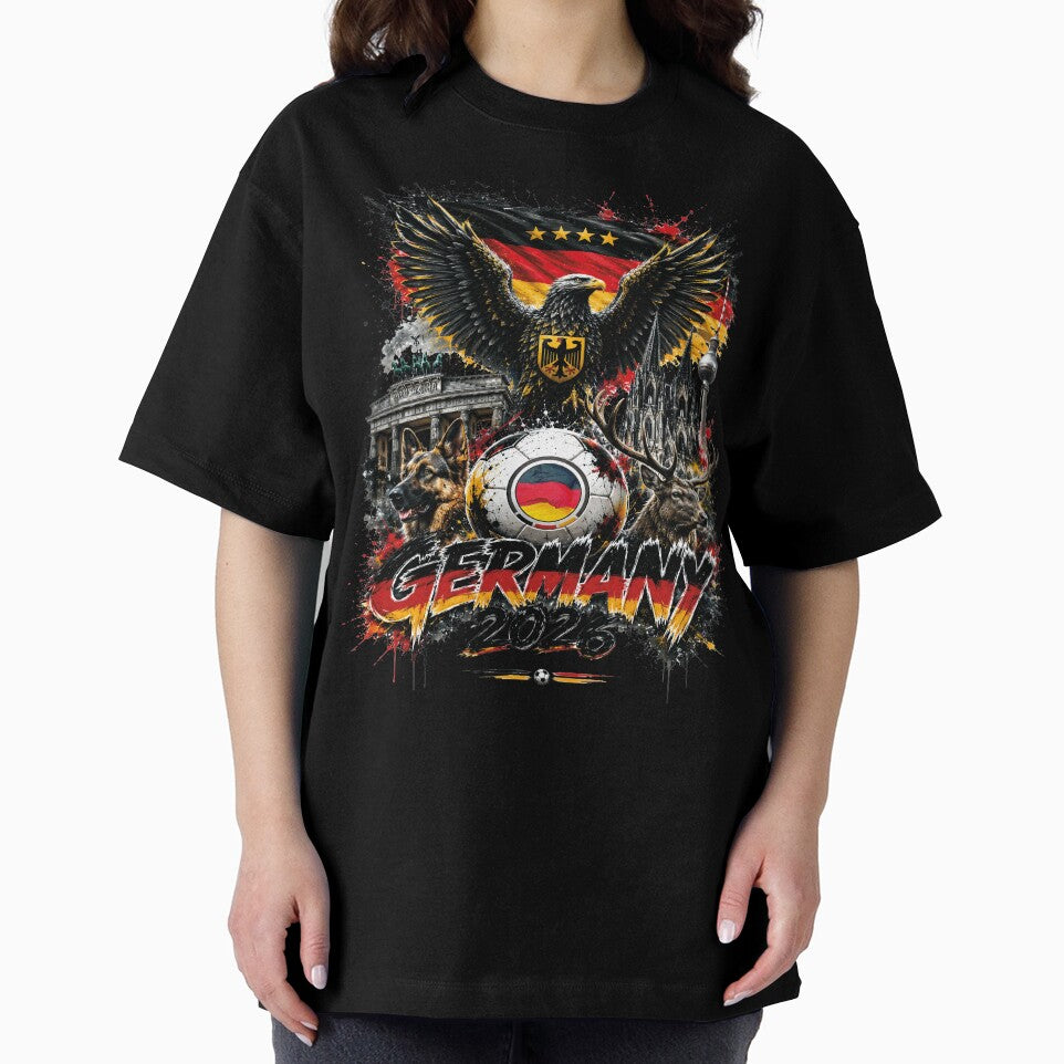 Germany 2026 Eagle Football Fan T-Shirt – Patriotic German Soccer Supporter Tee with Vintage Flag Style by al21ex