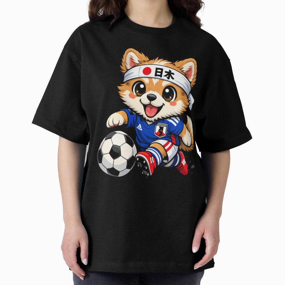 Cute Shiba Inu Soccer Player Japan Fan Dog by Tsugraf Designs