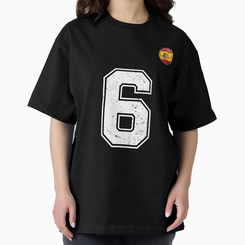 Spain Soccer Number 6 Vintage Sports Fan by KristenosNehk