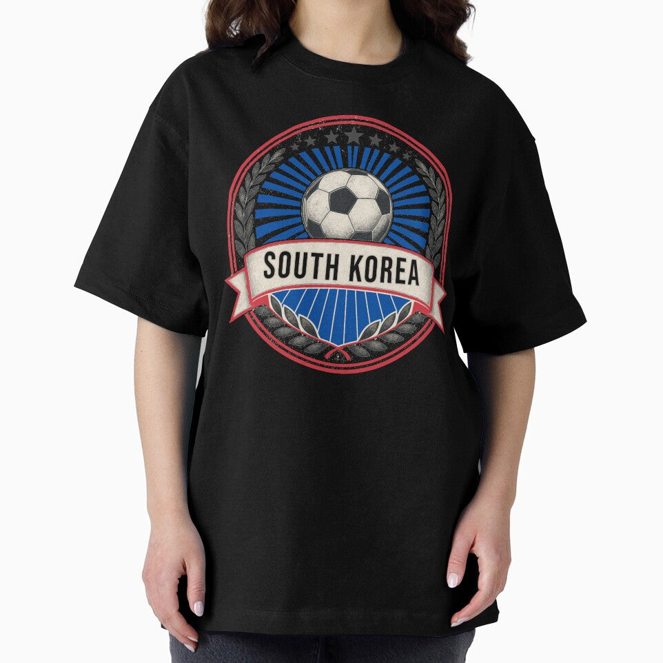 South Korea Vintage Soccer Crest — Retro Korean Football Badge Fan Emblem by icemanphotos