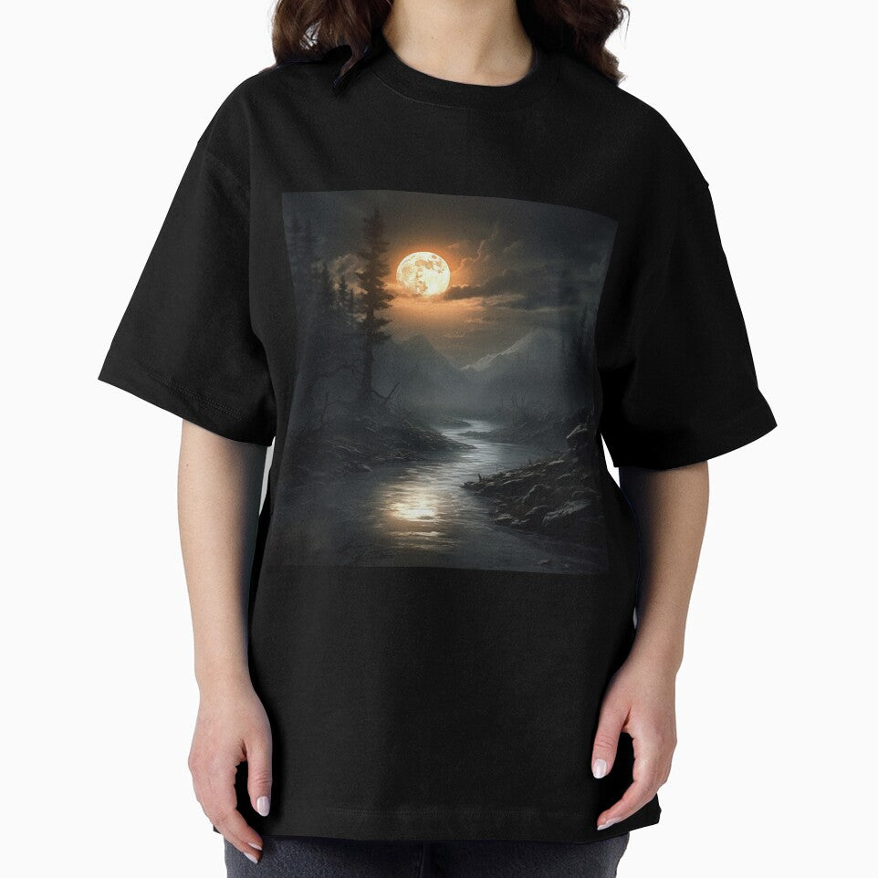 Dark Fantasy Landscape - Orange Moon by Fantasy Masterpiece