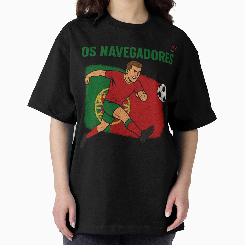 Os Navegadores Portugal Football Fan Shirt, portugal soccer 2026, Portuguese Soccer Supporter, Red Green Pride Outfit for World 2026 Fans and Community by Tzemo101