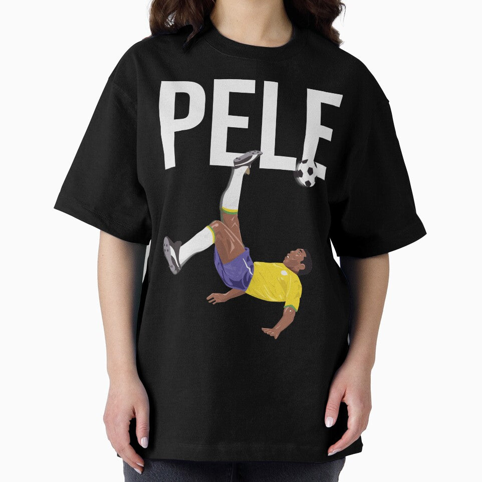 Bicycle Kick - Pele - SOCCER FOOTBALL - BRAZIL - WHITE TEXT by AMGraphicStudio