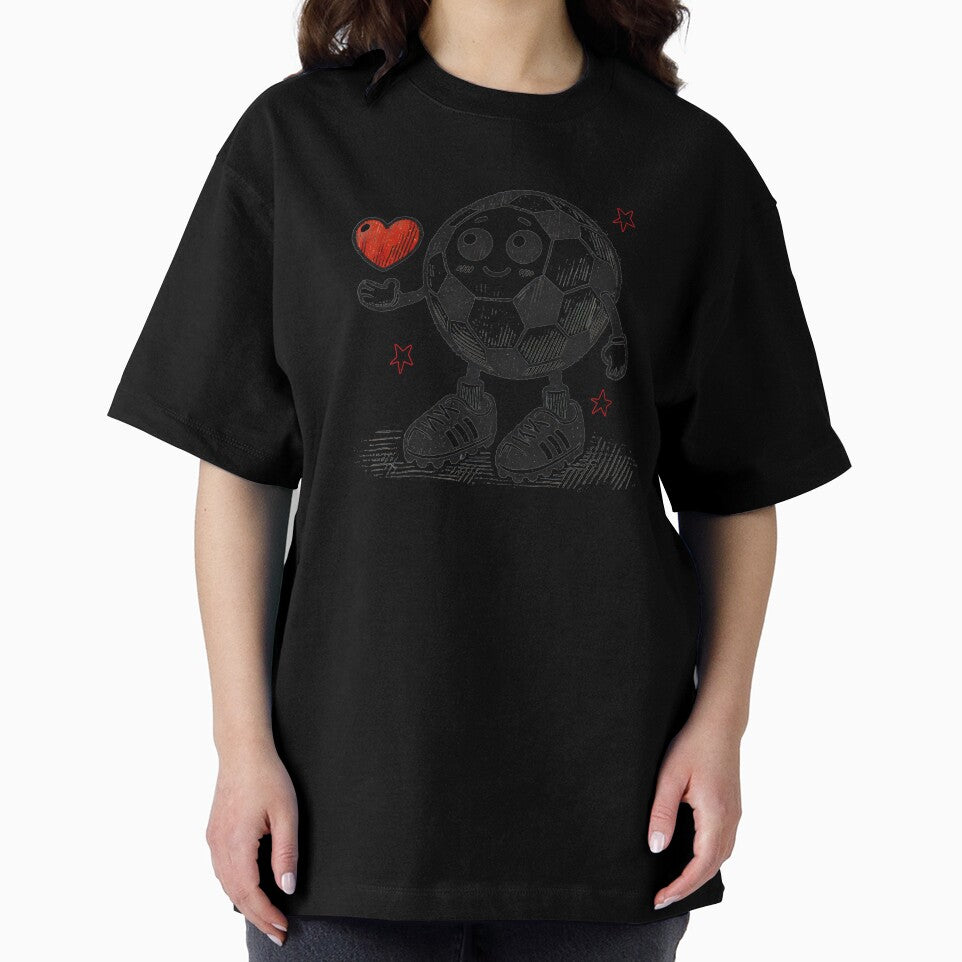 Soccer Ball with Heart Valentine's Day - Soccer is my Valentine - Minimalist Animal Art by BeaverFriends