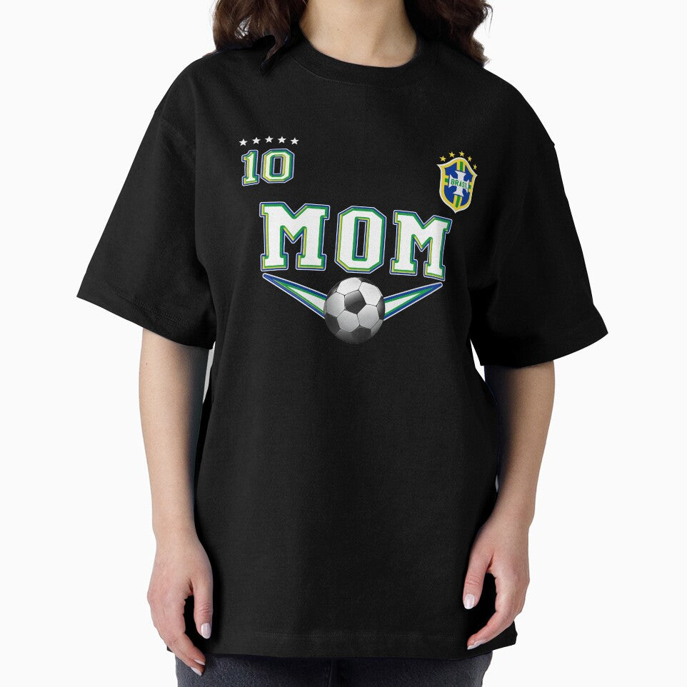 Soccer MOM Brasil Brazil Design with number 10 - Original Sports Apparel by fermo